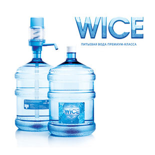 Новая этикетка для бутылей питьевой воды премиум-класса «Wice»